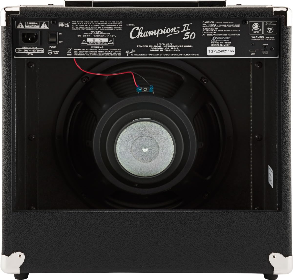Fender Champion II 50-Watt Guitar Combo Amplifier Bundle with Instrument Cable, Picks, and Austin Bazaar Instructional Video